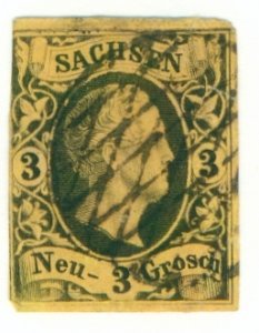 SAXONY GERMANY 8 USED (RL) 3835 CV $25.00 BIN $9.00