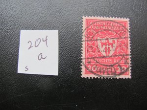 GERMANY 1922 USED SIGNED MI.NR. 204a SC# 217 COLOR INFLATION VF/XF 15 EUROS