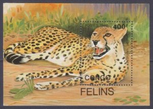 1992 Congo Brazzaville 1331/B95 Cats of prey 5,00 €