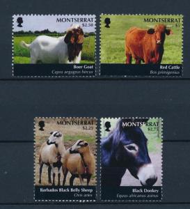 [39683] Montserrat 2011 Animals Cattle Cow Goat Sheep Donkey MNH