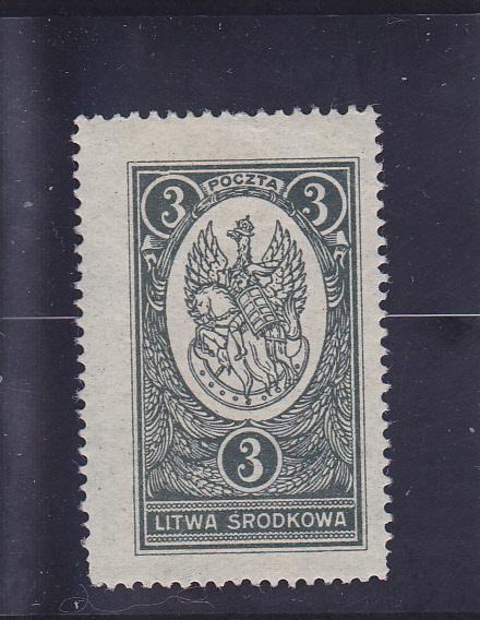 Central Lithuania  Scott#  37  MH