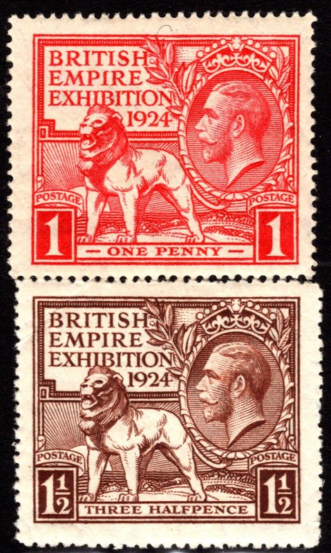 Great Britain Scott 185-186 Unused hinged.