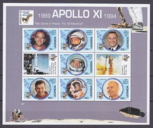 1994 Uganda 1384-1390KL 25th Anniversary Of Apollo 11