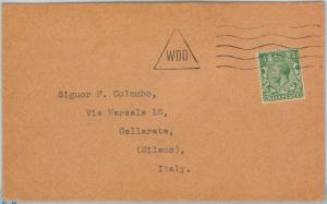 58131 -  GREAT BRITAIN - POSTAL HISTORY: COVER to ITALY  - TRIANGULAR POSTMARK