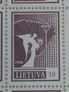 LITHUANIA STAMP-1990- SC#372 ANGEL AND MAP MINT FULL SHEET