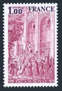 France 1649 two stamps,MNH.Michel 2153. Royal Palace 1789.1979.