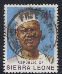 Sierra Leone 1972 QE2 4ct President Stevens used SG 578 ( G1103 )