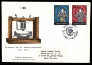 Ireland 1976 Telephone Centenary, Alexander Graham Bell FDC