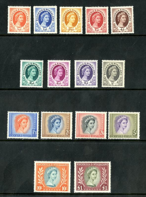 RHODESIA & NYSALAND 141-155 MH SCV $135.65 BIN $62.50.