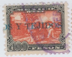 Mexico fiscal Revenue Stamp 6-8-22  used - y4