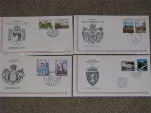Europa FDC`s, 11 different with description cards