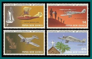 Papua New Guinea 1972 Aviation, MNH 348-351,SG220-SG223