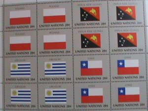 ​UNITED NATION-1984 SC#433-436 U. N. FLAGS SERIES MNH FULL SHEET- VERY FINE