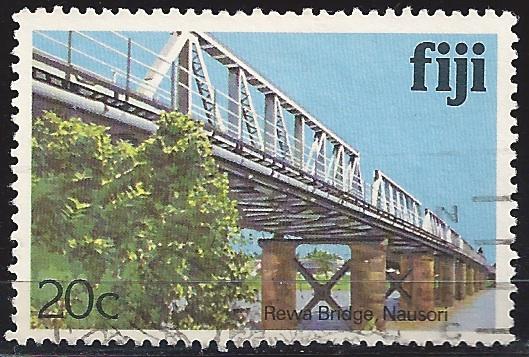 Fiji 418 20c Rewa Bridge used~hinged