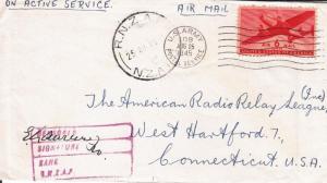 Cover: 1945, APO 366 (NZ Solider) to Conn, Air Mail, See Remark (M2666)