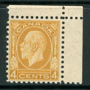 Canada 1932 KGV 4¢ Ocher Medallion Issue Scott 198 MNH V785