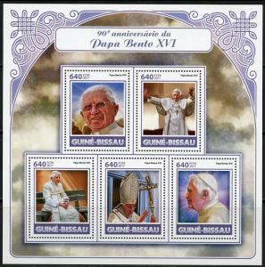 GUINEA BISSAU  2017  90th BIRTH ANNIVERSARY OF POPE BEENDICT XVI  SHEET MINT NH