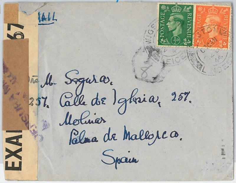 63154 - GB - POSTAL HISTORY -  CENSORED COVER to SPAIN 1944