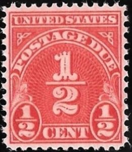 J79 1/2 cents Postage Due Carmine (1931) Stamp mint OG NH EGRADED VF 83