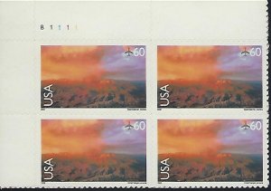 C135 60cent GRAND CANYON MNH PLATE BLOCK OF 4 ADHESIVE STAMPS