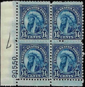 695 Mint,OG,HR... Plate Block of 4... SCV $24.00