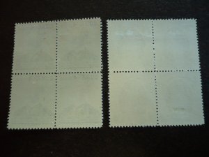 Stamps - Cuba - Scott#571,C157 - Mint Hinged Set of 2 Stamps in Blocks of 4