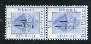 ORANGE FREE STATE;  1896 classic ' 1/2d ' surcharged Mint hinged Pair