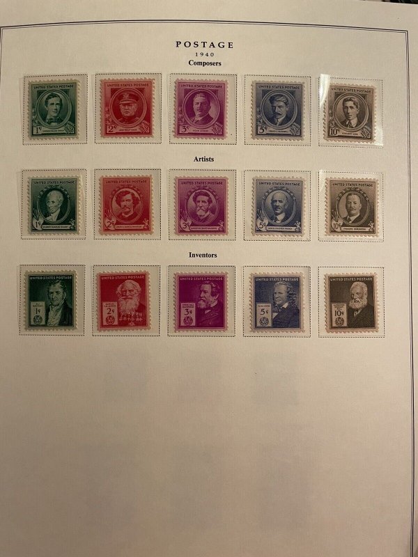 United States 859-893 MNH Famous Americans Complete Set KSPhilatelics