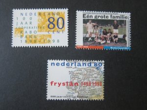 Netherlands 1998 Sc 996-98 set MNH