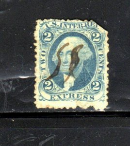 #R9c 2 CENT EXPRESS REVENUE STAMP F-VF USED a