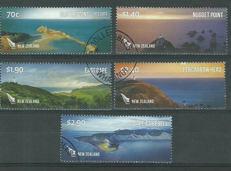 2013  NEW ZEALAND  SG: 3489/93 - COASTLINES SET - USED