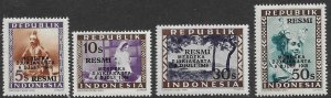 Indonesia O 14-15, 17-18  1949  set 4  fvf mint hinged