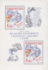 Czechoslovakia 1976 Souvenir Sheet European Security VF/NH/(**)
