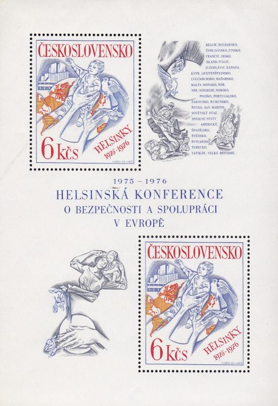 Czechoslovakia 1976 Souvenir Sheet European Security VF/NH/(**)