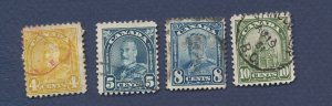 CANADA - Scott 168, 170, 171, 173 - used lot of four - KGV - 1930