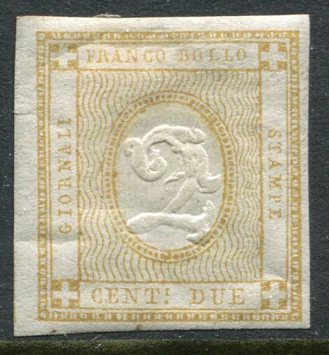 ITALY # P1 Hinged Imperf Issue 4 Clear Margins - NEWSPAPER STAMP - S5713