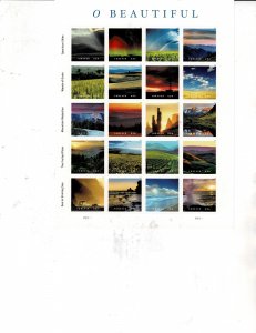 O' Beautiful Forever US Postage Sheet #5298 VF MNH
