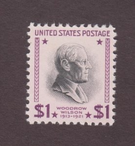 US, 832, WOODROW WILSON, MINT NH VF, 1938 PRESIDENTIAL SERIES, PREXIE