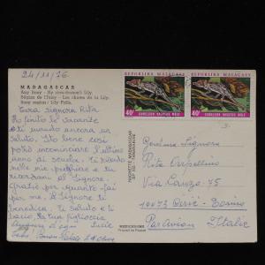 ZS-AC636 MADAGASCAR IND - Reptiles, 1976 From Antanarive To Cirie Italy Cover