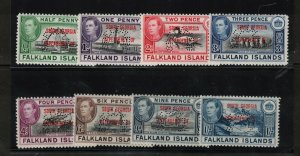 Falkland Islands #3L1s - #3L8s Very Fine Never Hinged Perforated Specimen