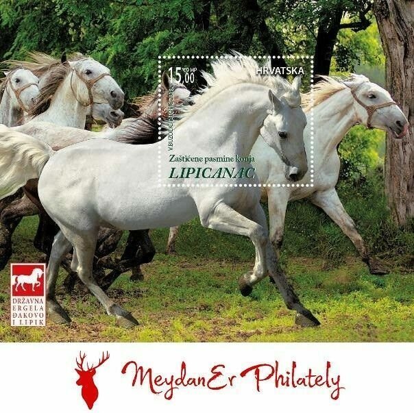 CROATIA/2018, PROTECTED HORSE BREEDS LIPIZZAN, MNH 