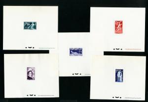 Monaco Stamps # 209-13 Deluxe Sheets Very Scarce