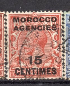 Morocco Agencies GV Early Issue Fine Used 15c. Surcharged NW-14023