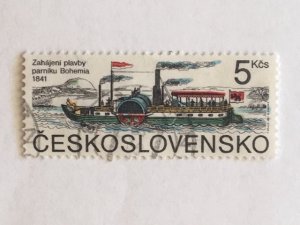 Czechoslovakia – 1991 – Single “Ship” Stamp – SC# 2819 – CTO