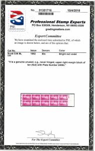 C46 Mint,OG,NH... Plate Block of 10... PSE Cert... SCV $46.00... XF+