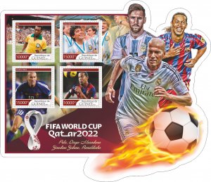 Stamps. Sports.Soccer. World Cup Qatar 2022 2021 year 1+1 sheets perf Guinea