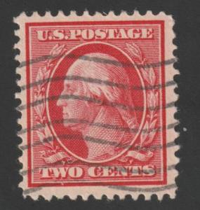 SC# 375 - (2c) - Washington, carmine, SL wmrk, - Used Single