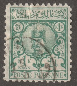 Persia, Middle east, stamp, Scott#87,  used, hinged, 1k, green,