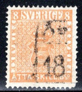 Sweden #4    VF  Used  signed     CV $650.00 .....  6140004