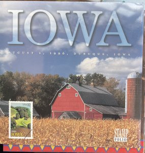 US Stamp Folio 1996 Iowa Statehood block of 4 #3088